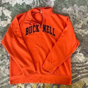 WOMENS BUCKNELL QUARTER ZIP🦬💙🧡
